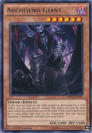 Archfiend Giant [MP14-EN181] Rare Discount