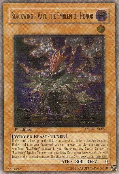 Blackwing - Vayu the Emblem of Honor (UTR) [ANPR-EN005] Ultimate Rare Discount