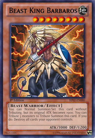 Beast King Barbaros [BP02-EN080] Rare Sale