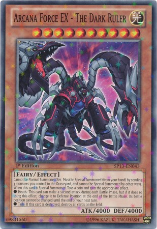 Arcana Force EX - The Dark Ruler [SP13-EN043] Starfoil Rare For Sale