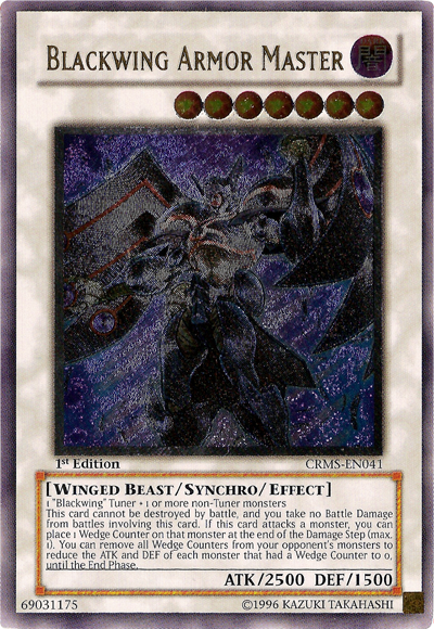 Blackwing Armor Master [CRMS-EN041] Ultimate Rare Fashion