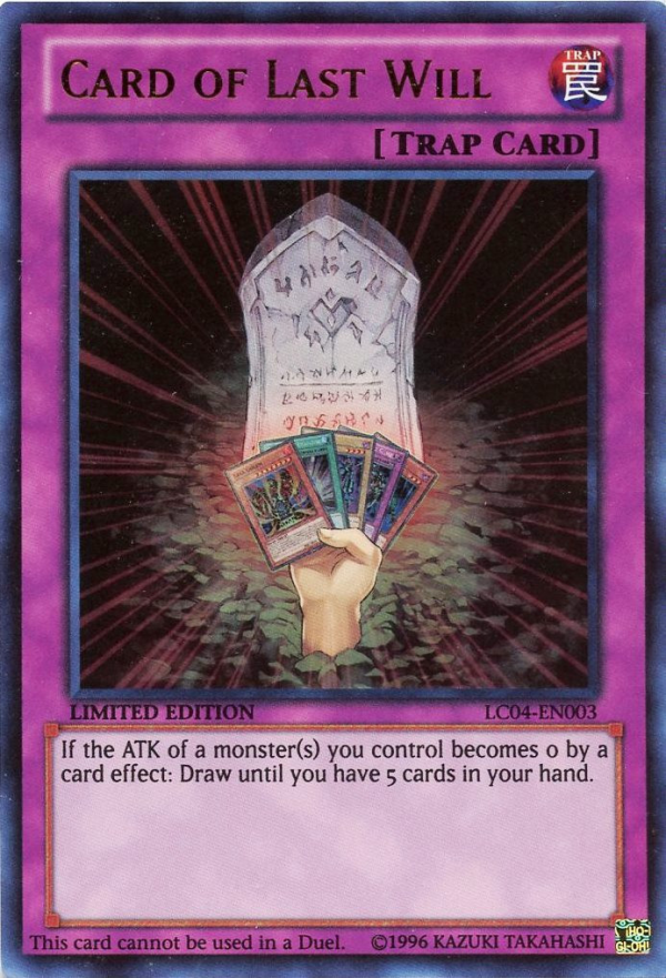 Card of Last Will [LC04-EN003] Ultra Rare For Sale